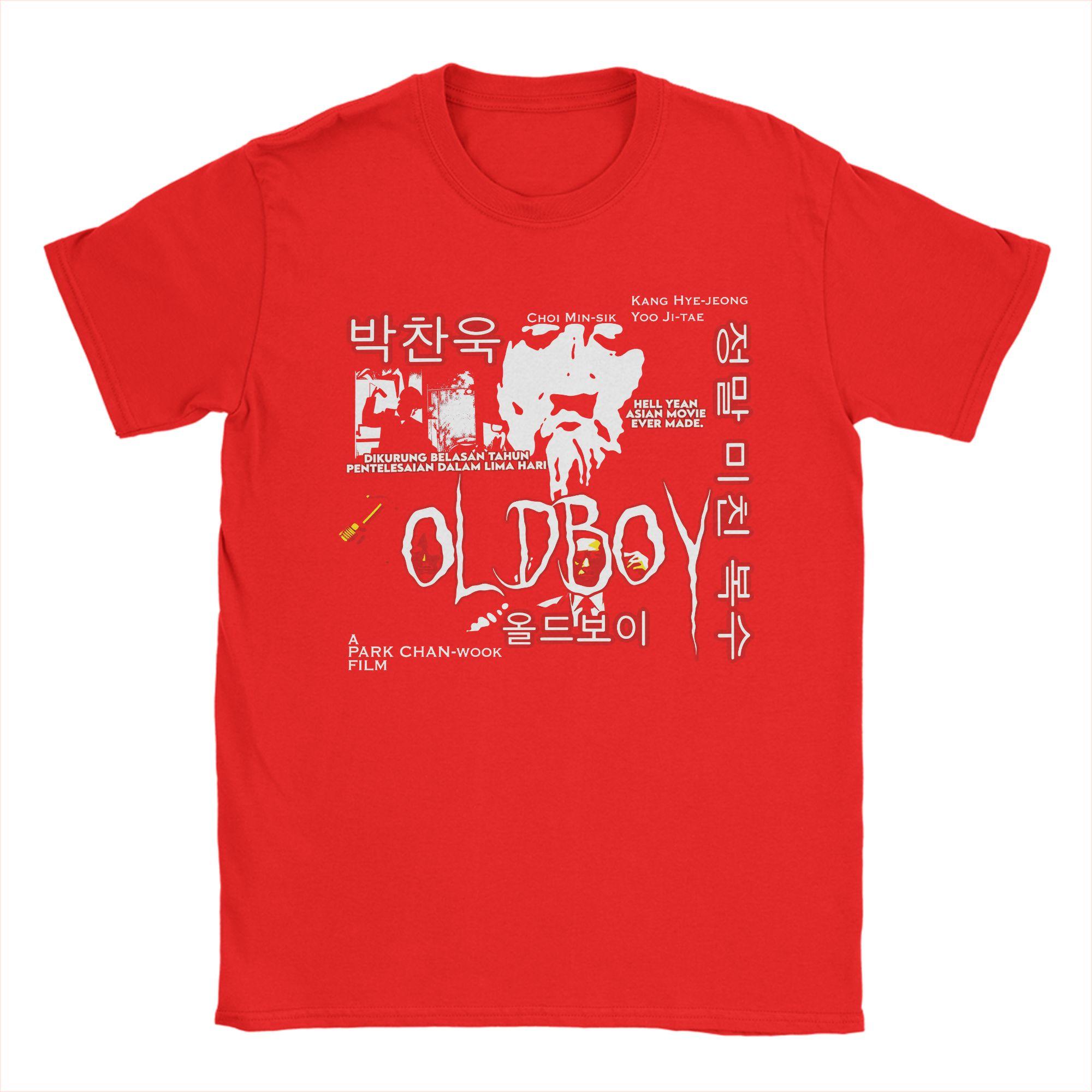 Mens Oldboy Movie  T Shirts  Pure Cotton Clothes Unique Short Sleeve O Neck Tee Shirt Printing TShirt S