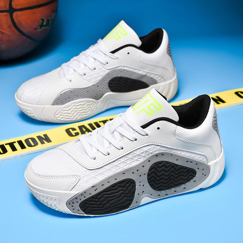 Foreign trade new men's and women's basketball shoes actual combat cement ground youth primary and secondary school students running sports shoes 2025
