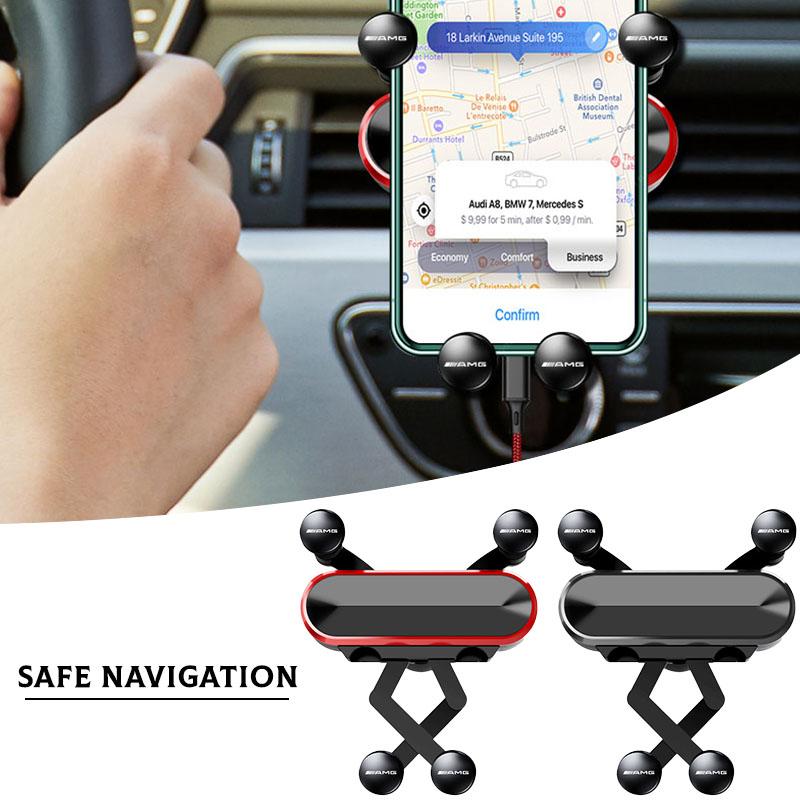 Gravity Car Phone Holder for Car Phone Holder Air Vent Clip Car Styling For Mercedes Benz AMG GLE GLS GLC CLA GLB ML C500 C200 C300 W204 W206 W205