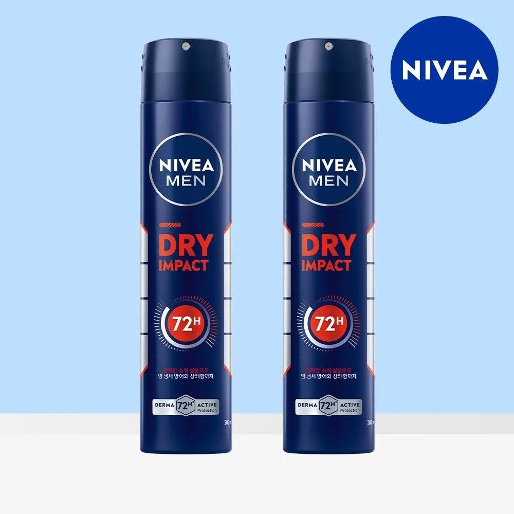 NIVEA Men Дезодорант-спрей Dry Impact 200 мл 2 шт.