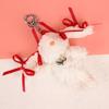 Lovely Plush Rabbit Keychain Cartoon Rabbit Bag Charm Bag Ornament for Girl Featuring Soft Fabric and Eye Catching Color