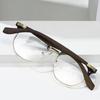 New Blue Light Blocking Glasses Men Women Wood Grain Temples Retro Eyewear Optical Spectacle Eyeglass