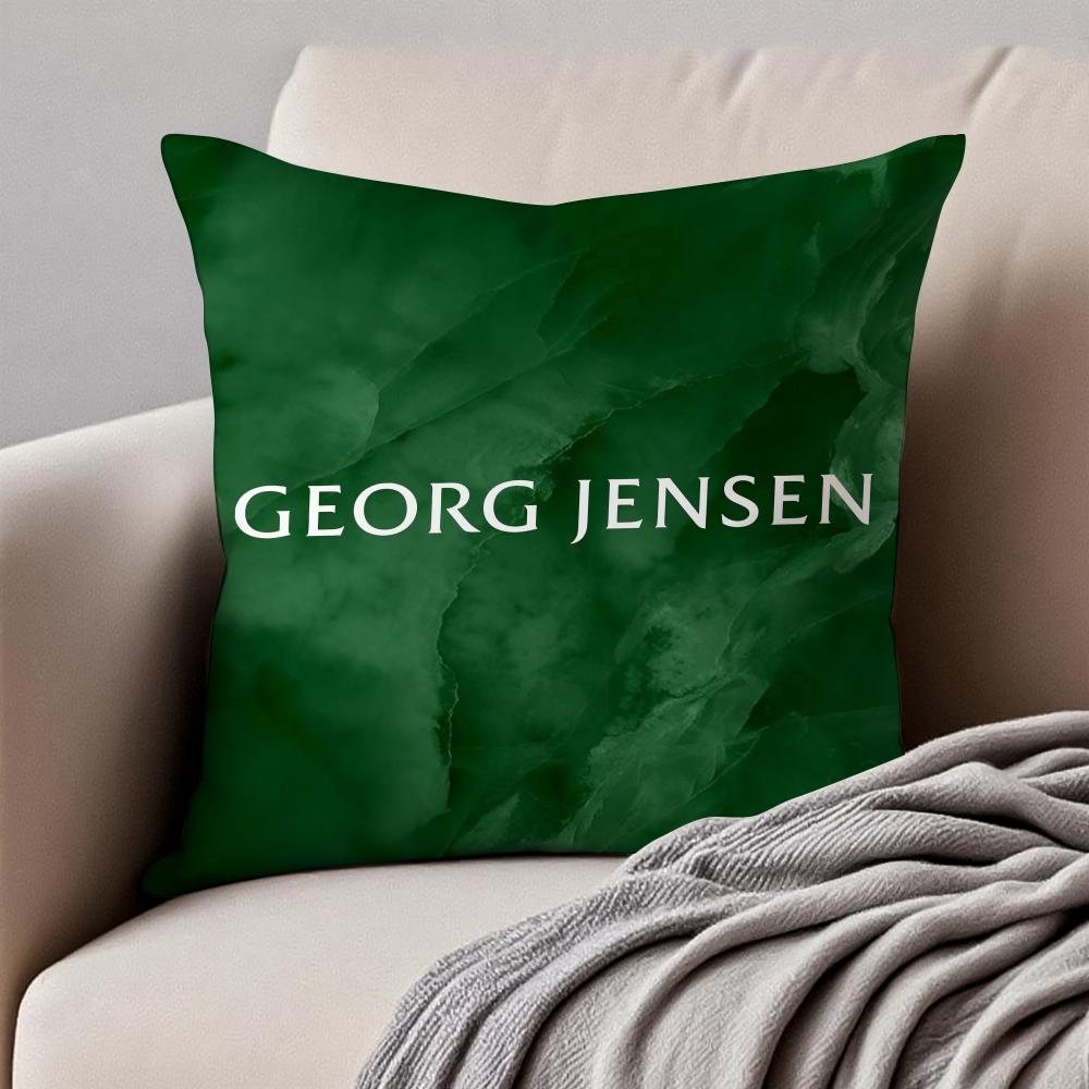 Fashion Modern Luxury GGeorg Jensens Cushion Cover Pillowcase Antidustmite Invisible Zipper Short Plush Sofa Cushion