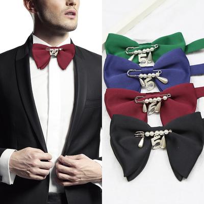 Papillon da Uomo in Corno con Texture Elegante Matrimonio Sposo Corno Forma Larga Fiocco
