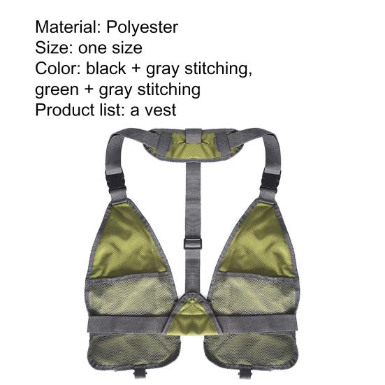 Fishing Vest Breathable Convenient with Pockets General Multi Function Adjustable Mesh Vest for Outdoor