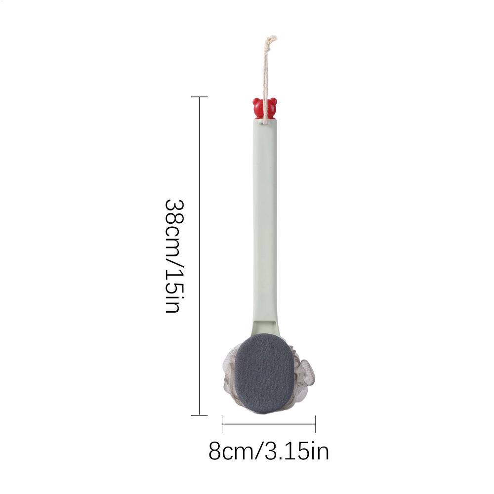 Bath Brush Long Handle For Shower Soft Bath Back Brush Long Handle For Shower Double-Sided Body Cleaning Exfoliator For Skin