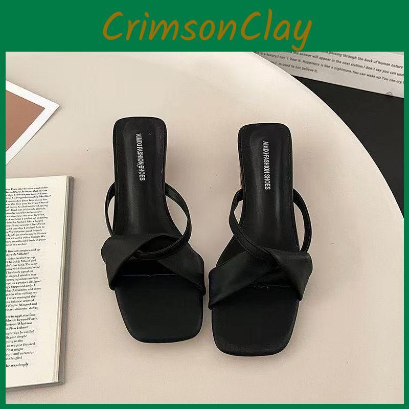 French Style Ladies Flat Sandals With Nonslip Pu Sole For Summer Outings