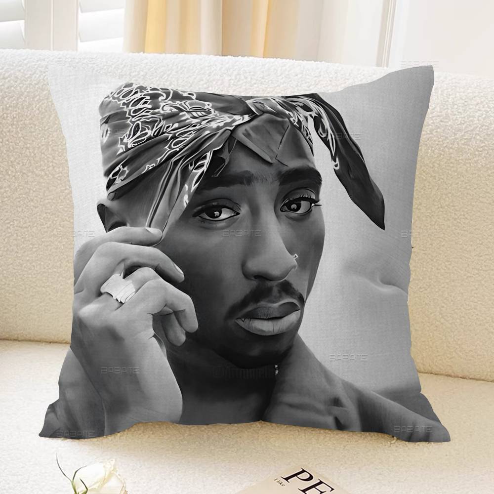 Rapper 2Pac Tupac Amaru Shakur Cushion Cover Decorative Pillow Sofa Home Decor Case Pillow Cases