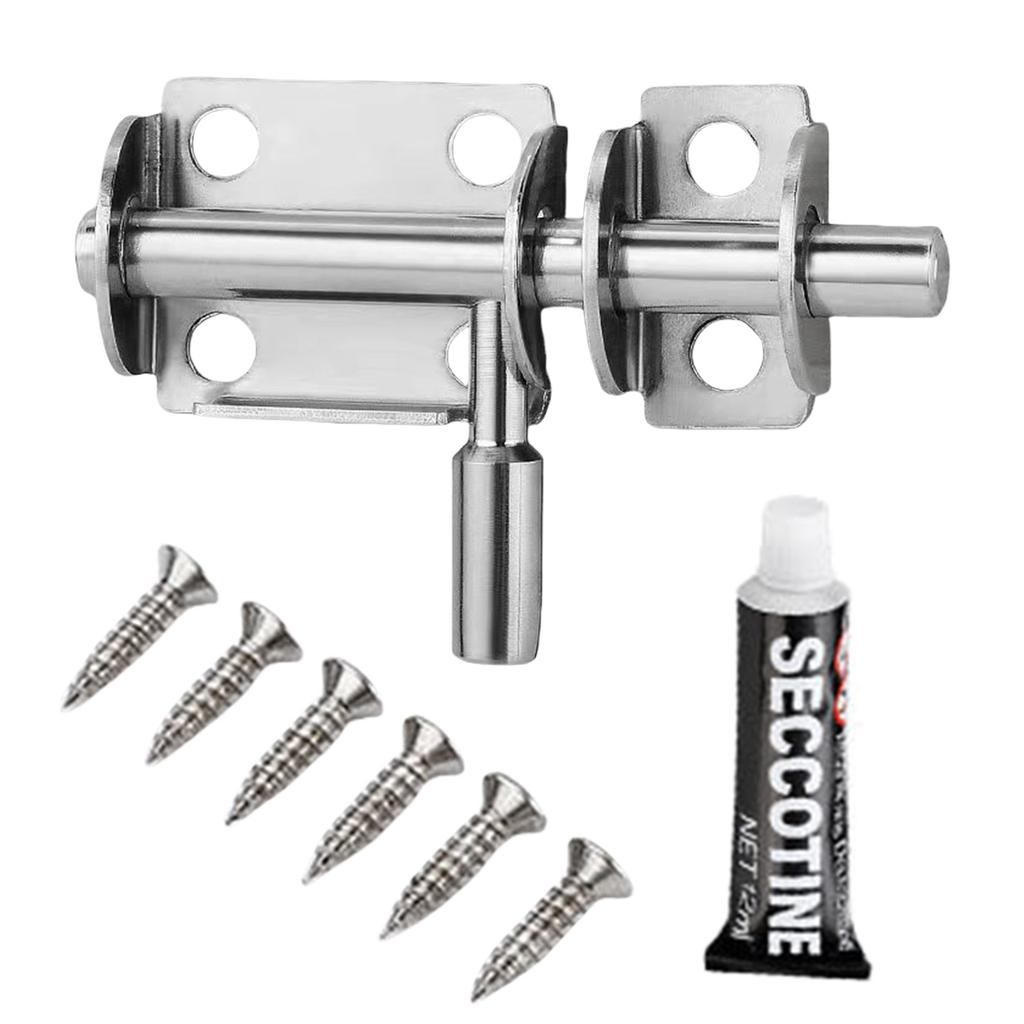 Sliding Bolts Latch Hasp Stainless Steel Heavy Duty Door Lock Gate Safety Toilet Door Lock for Wood Fence Interior Door