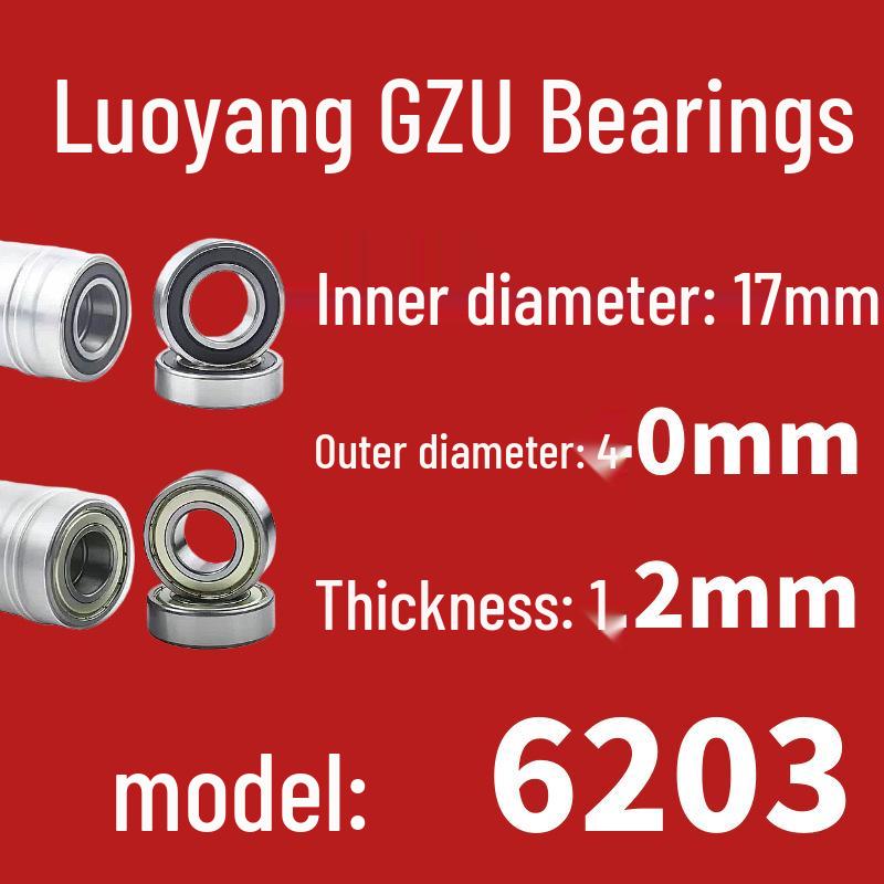 Luoyang Yüksek Kaliteli Dayanıklı Aşınmaya Dayanıklı Derin Kanallı Bilyalı Rulman 6200-6206 Serisi