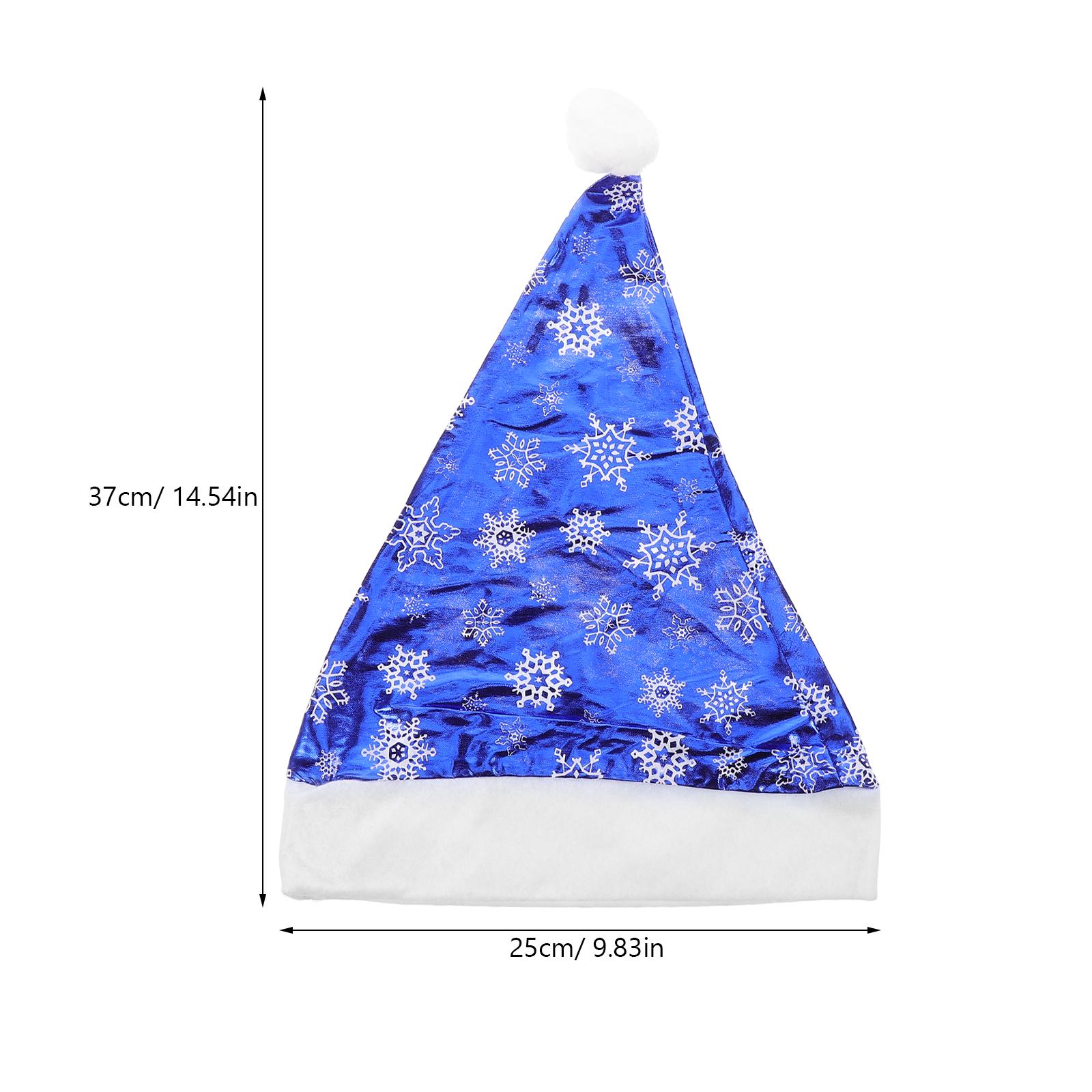 

4pcs Snowflake Santa Hat Christmas Headdress Glitter Party Decoration For Adults Size Festive Holiday Fun синій