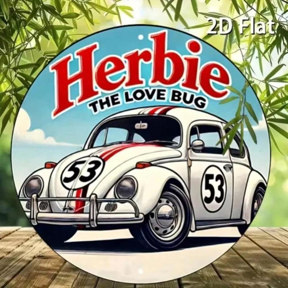 Vintage Volkswagen Beetle Metal Tin Sign Wall Art Decor