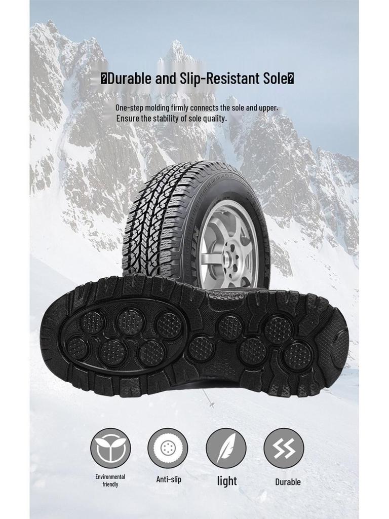 Women's Thick Sole Cotton Boots: High-top, Velvet-lined, Warm Snow Boots