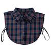 Checkered Pattern Detachable Collar Soft Polyester Fabric Decorative Lapel Collar For All Day Wear Women Accessories