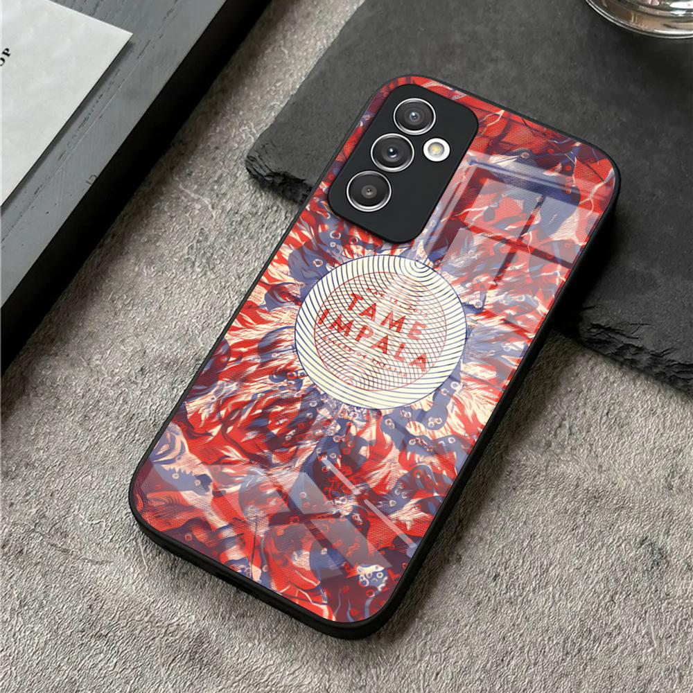 

Чехол для телефона T-Tame Impala для S25 Ultra Samsung S26 S23 S24 Plus S22 S20 S21 Fe A54 A34 A53 A16 Стеклянная крышка Samsung s20ultra