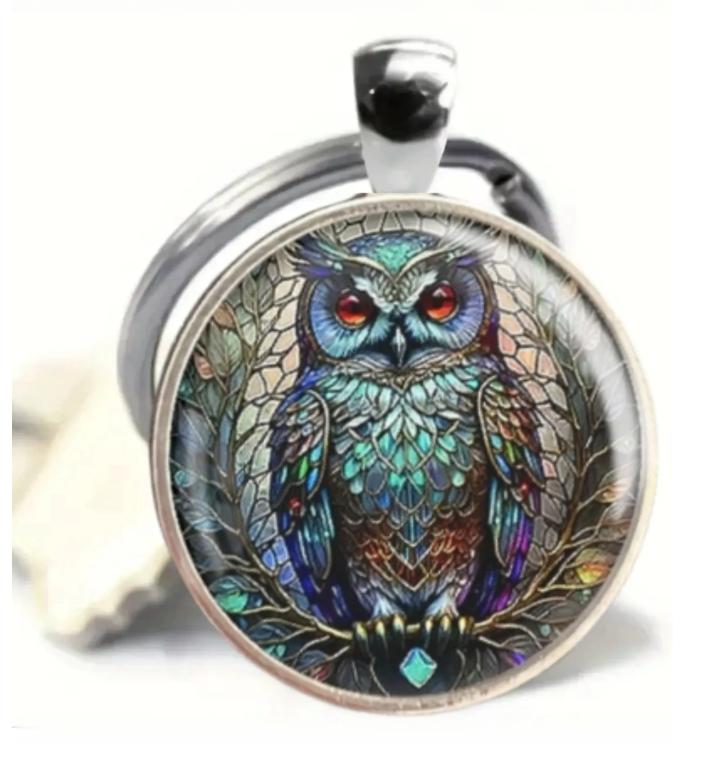 Подвеска-брелок, Круглая стеклянная подвеска из сплава One Size серебряный