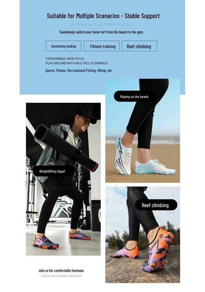 Unisex Cross-Border Trekking, Mountaineering, and Swimming Shoes: Versatile Five-Finger Water Shoes for Sports and Fitness
