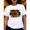 Juneteenth Print Crew Neck T-shirt, Short Sleeve Casual Top for Summer & Spring, Women's Clothing