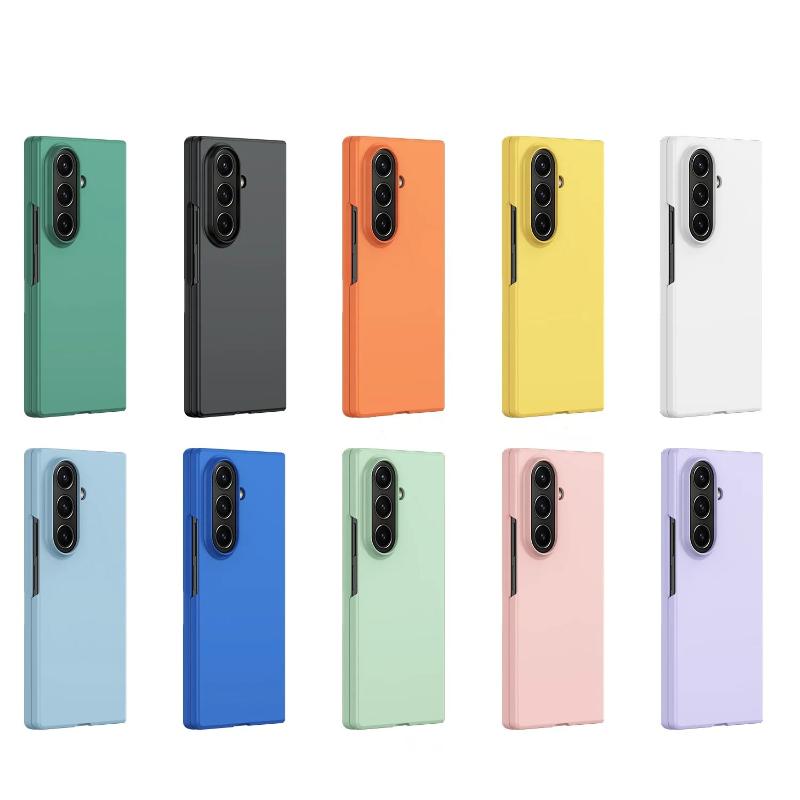 Fashion Luxury Skin Feel Frosted Matte Phone Case For Samsung Galaxy Z Fold 7 6 5 4 3 2 Candy Color PC Shockproof Protect Cover