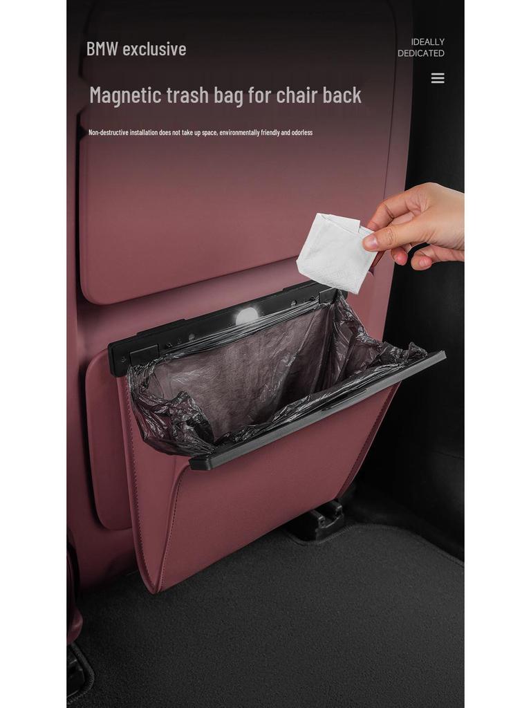 BMW Magnetic Hanging Car Trash Bag & Seat Back Organizer