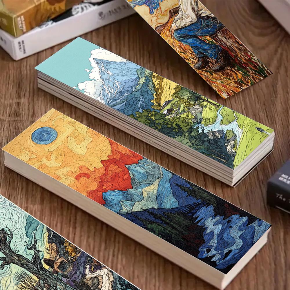 32 Stück, Van Gogh Ölgemälde Landschaft Lesezeichen für Lehrer, Leser und Liebhaber, Geschenke, Partys, Geburtstag