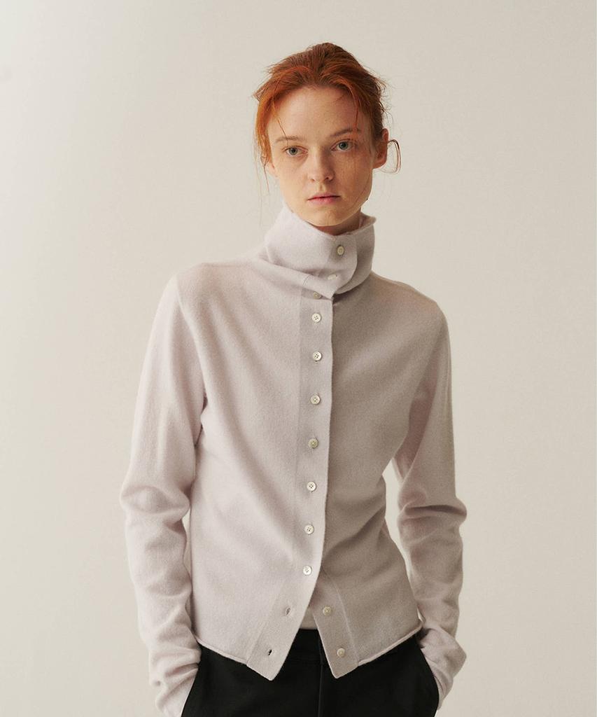 Yuleuteu Cashmere Wool Highneck Cardigan_6Color