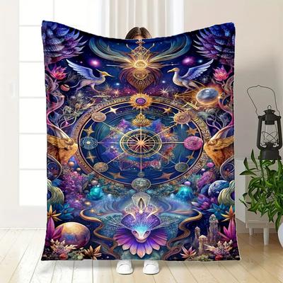 Blanket Flannel Throw Blanket for Sofa, Bed, Travel, Camping, Office