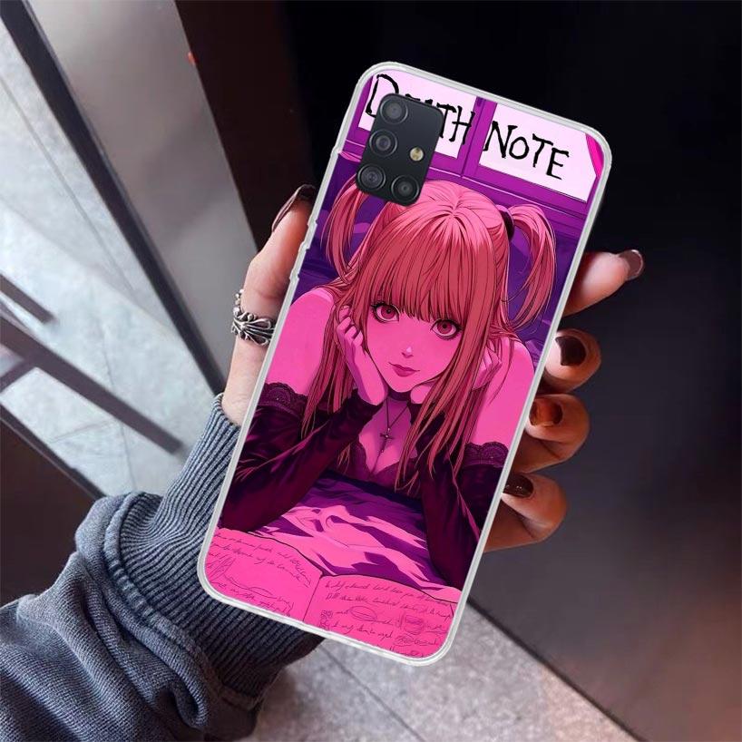 N-Note D-Death MisaMisa Phone Case For Samsung Galaxy A52 A51 A50S A32 A22 A12 A02S A72 A71 A31 A70 A30S Note 20 Ultra 10 Plus S