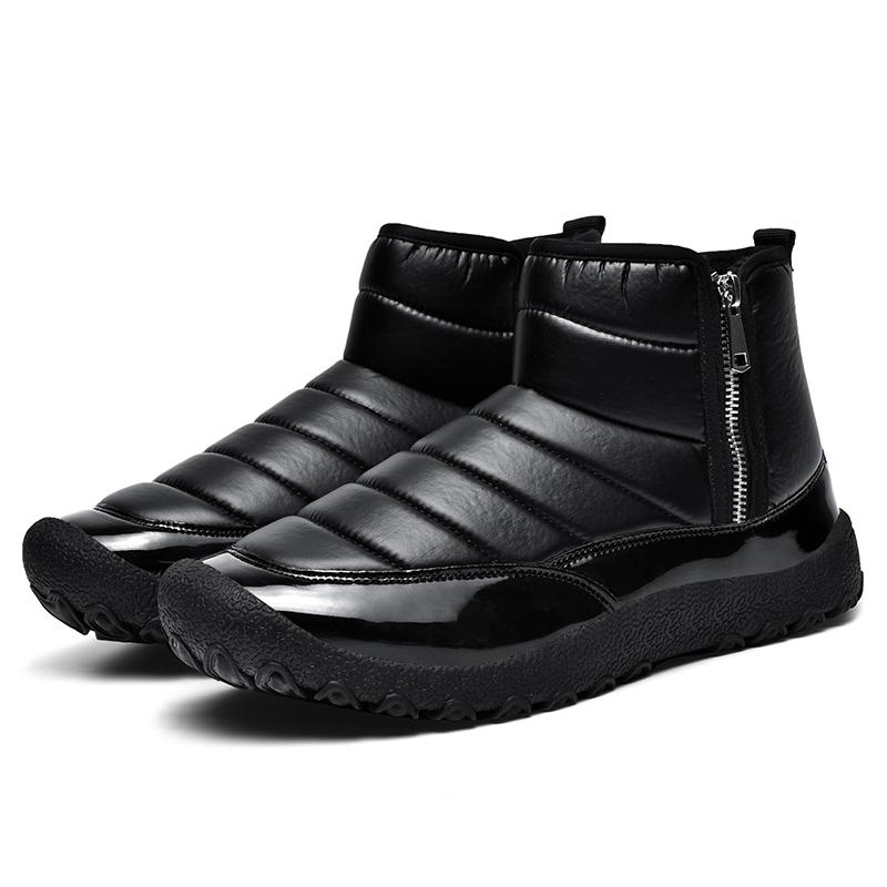 Men's Waterproof Snow Boots In Autumn and Winter Anti Slip and Warm Outdoor with Velvet Warmth and Anti Slip Snow Boots