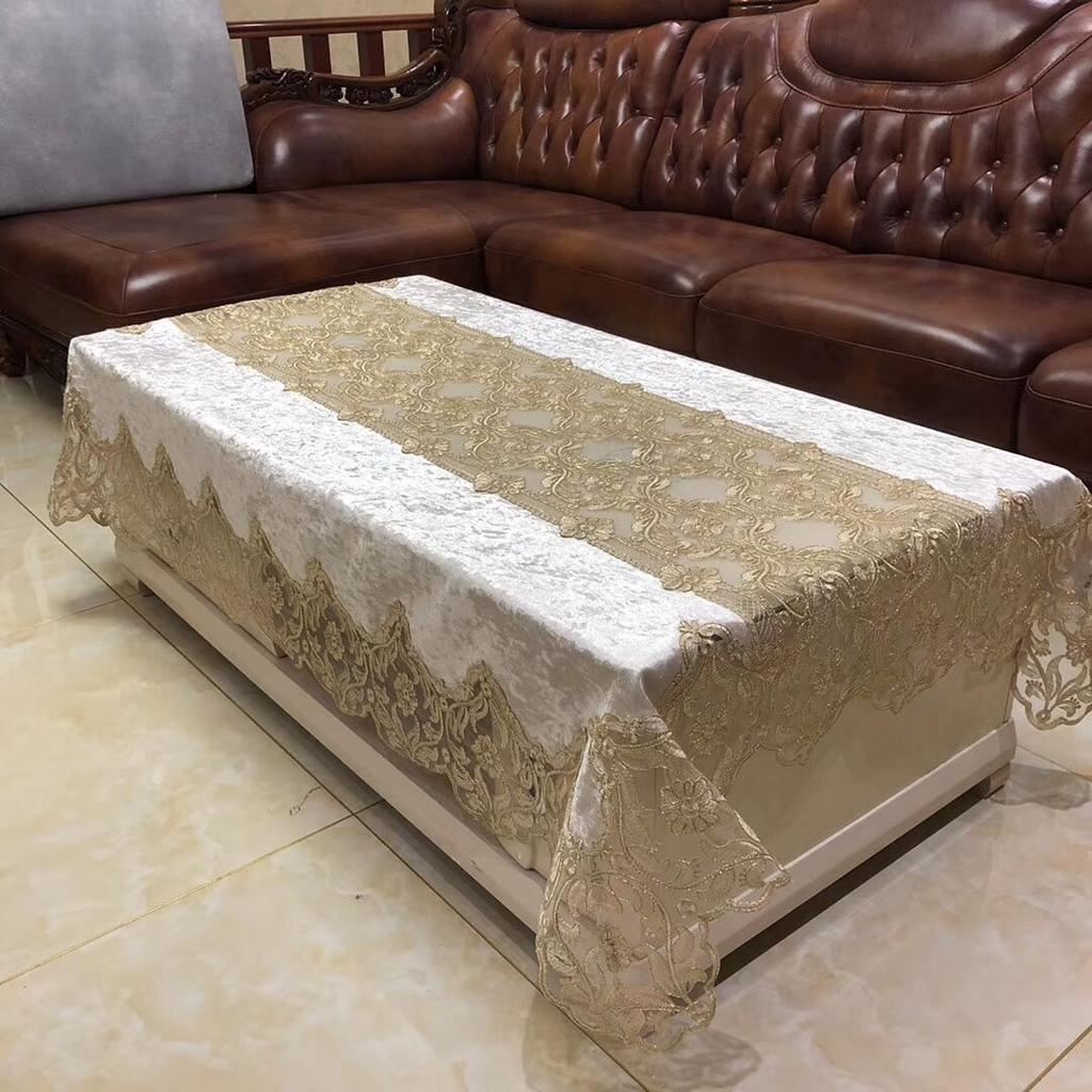 European Light Luxury High-end Tablecloth Rectangular Coffee Table Cover Simple Modern Lace Tablecloth Dining Table Cloth Chair Cover Chair Cushion