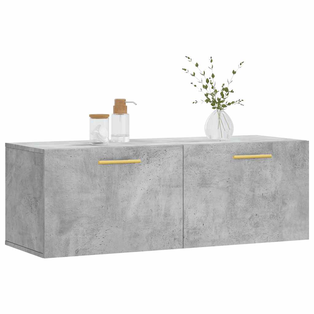 Vidaxl Wall Cabinet, Concrete Gray, 100X36.5X35 Cm
