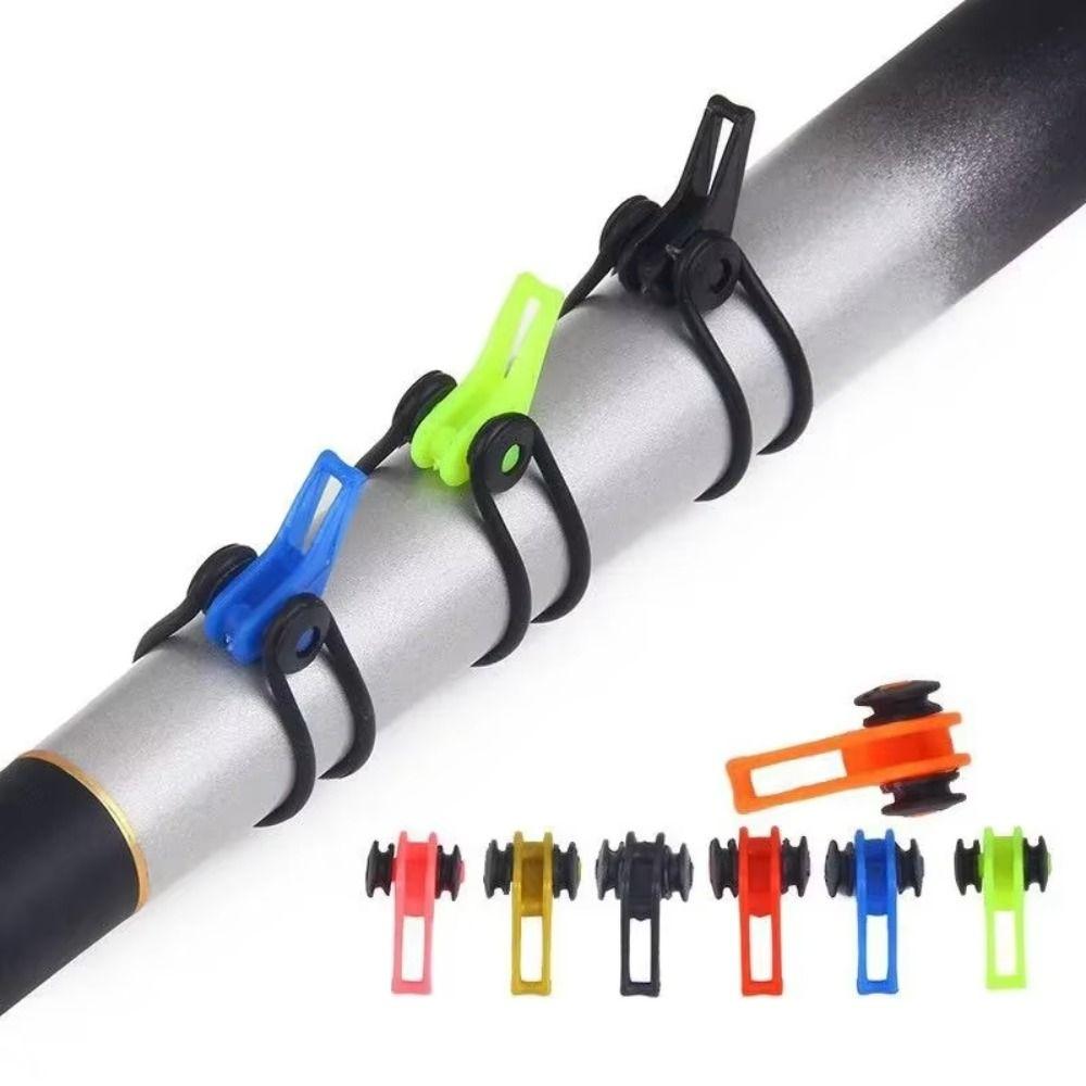 10pcs No Curling Fishing Hook Keeper High Pulling Force Fishing Rod Fixed Fishing Tackle