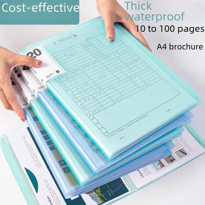 Transparent A4 Data Booklet Insert Folder for Test Papers, Music, Pregnancy Tests, and Archive Files