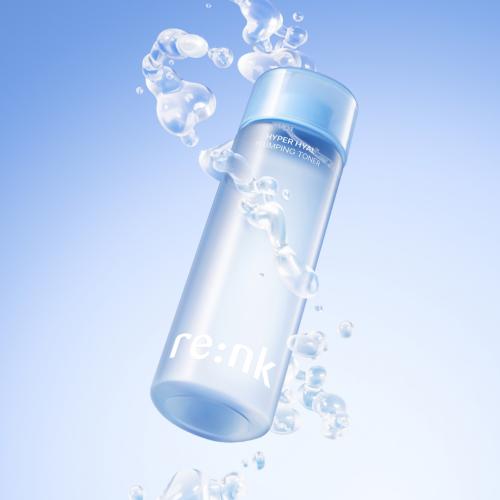 Renk [Feuchtigkeitsaufladendes Großpackungs-Set] Hyper Hyal Aufpolsternder Toner 200ml + Ampulle 100ml + Aqua Sonnencreme 50ml