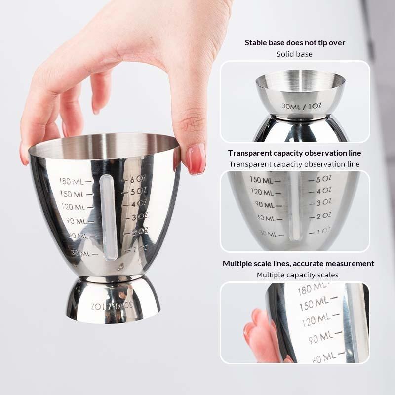 Barový Koktejlový Jigger Odměrka Ve Tvaru Vejce Dvojitý 1-6 Oz Měřicí Jiggery, Nerezové Nástroje S Odměrkou