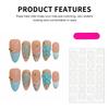 Almond False Nails Ocean Style 3D Carving Design 10 Pieces Lightweight Comfortable Wear