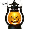 LED Pumpkin Lamp Halloween Lantern with Light,Portable Retro Horse Funny Decoration Faces, Safe Flame-Free for Indoor Outdoor Party Use Jack-O-Lantern
