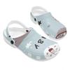 White Printed EVA Clogs for Women Men Breathable Lightweight Slip On Casual Footwear Soft Sole Summer Sandals Daily Walking
