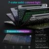 2.4G Wireless RGB Backlit Keyboard & Silent Mouse Combo with Adjustable Lighting & Anti-Screen-Off.