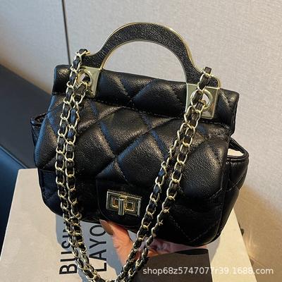 Popular 2025 New Versatile Bag Women's Rhombus Chain Bag Xiaoxiangfeng Crossbody Bag Underarm Bag Mobile Phone Bag