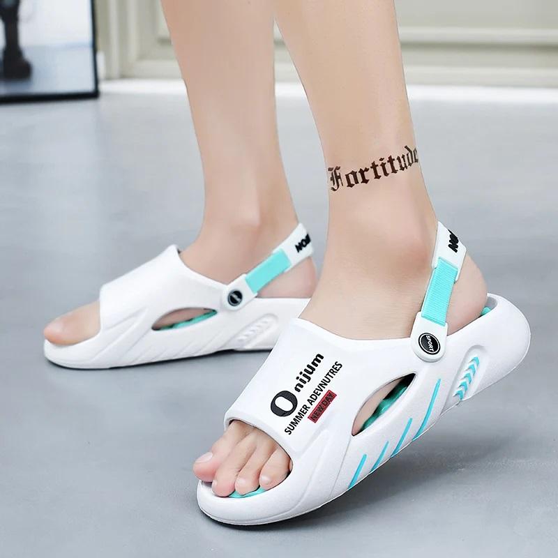 Moda Uomo Pantofole da Massaggio Sandali da Interno ed Esterno Spiaggia Scarpe Casual Ciabatte Sandali da Uomo Grandi Dimensioni Comode Morbide Taglie Forti