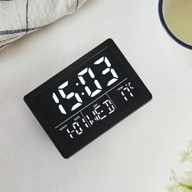 Large screen simple style LED clock Japanese bedside alarm clock practical multi-function electronic clock 1020