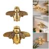 Resin Golden Bees Sculpture Hanging Animal Statue Ornament Adornment For Wall Display Housewarmings And Holiday Gift