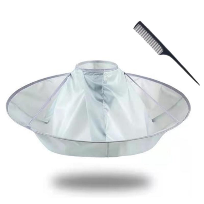 Barber cape, adjustable, foldable barber umbrella cape with black comb, suitable for barber shop, home use