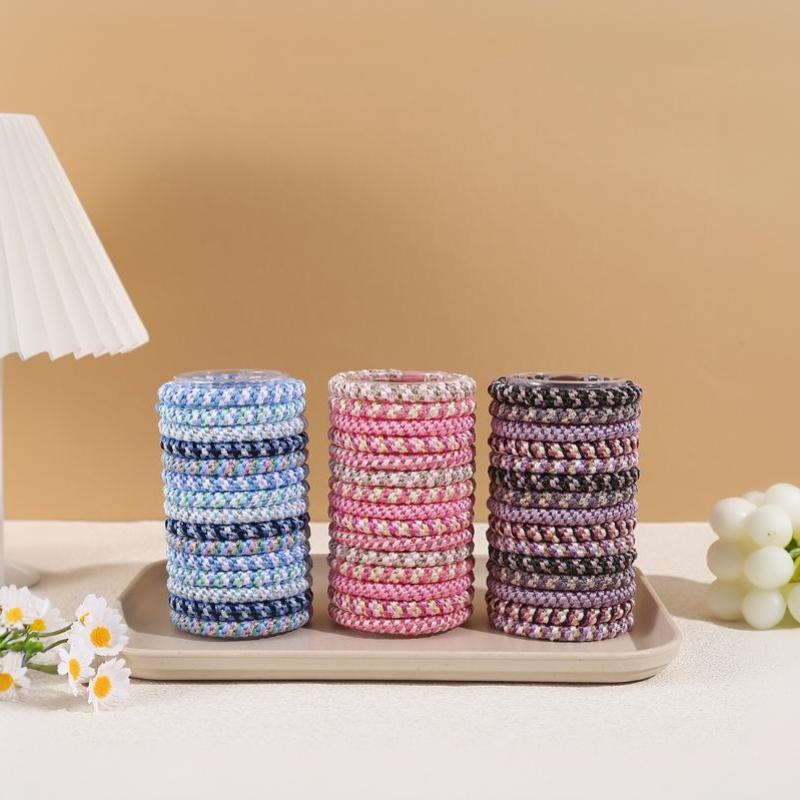 15 Stück/Set Bunte Haargummis für Damen Kknekki Haargummis Haargummi Mädchen Knekki Haarseil Pferdeschwanzhalter Haarbänder