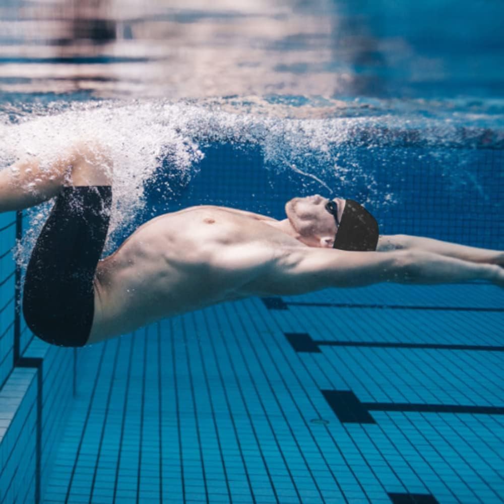 Phyxiul Swimming Goggle Set with Swim Cap and Swimming Competitive Underwater Adjustable Unisex 3-Piece Earplugs, Anti-Fog Goggles, Fitness, Swimming,