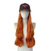 Wig Cap Long Wavy Hair Wave Synthetic Daily Use Black