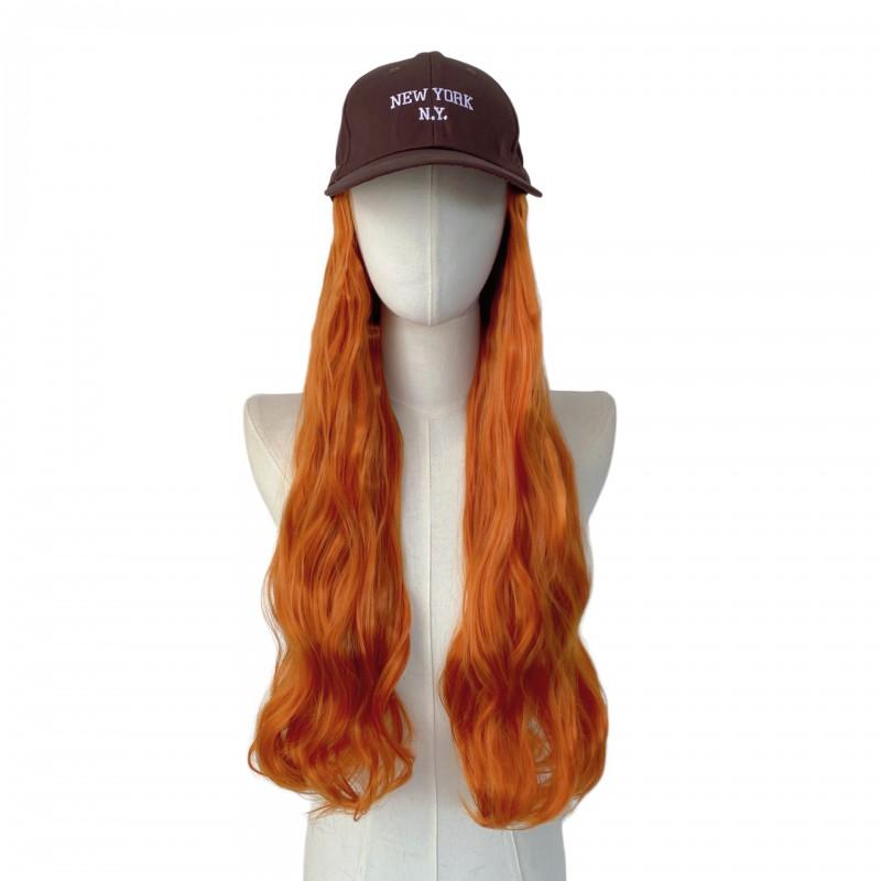 Wig Cap Long Wavy Hair Wave Synthetic Daily Use Black
