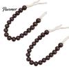 Reusable Curtain Ties 2Pcs Wood Bead Tiebacks, Holdbacks for Thin or Thick Window Draperies, Beautiful Buckles Boho Farmhouse Tie Backs Home