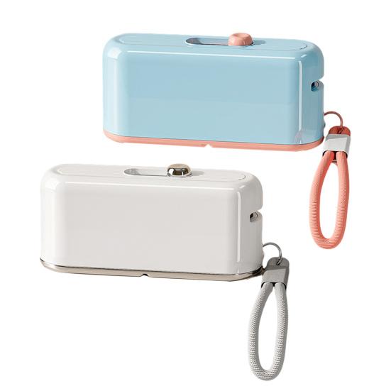 Pop-Up Floss Box Portable Automatic Dental Floss Dispenser Dustproof Reusable Floss Storage Case with Mirror for Oral Care Home Hotel Restaurant